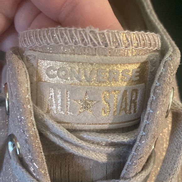 Sparkly Pink Converse All Star Sneakers - Picture 4 of 7
